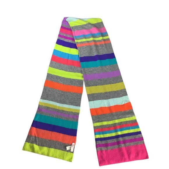 Xhilaration Women's Striped Multicolor Long Scarf Knitted Winter Accessory - Picture 2 of 10